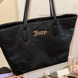 Juicy couture large black and gold tote bag